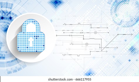 Protection concept. System privacy. Vector