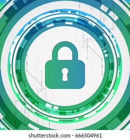 Protection concept. System privacy. Vector