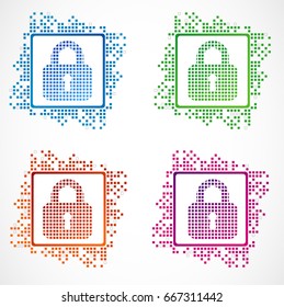 Protection concept. System privacy. Vector