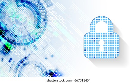 Protection concept. System privacy. Vector
