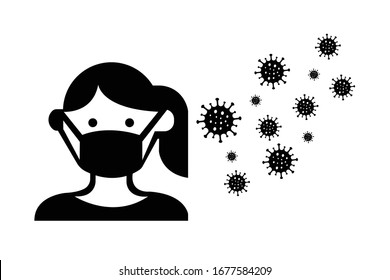 Protection from corona virus icon vector illustration,infection of corona virus icon