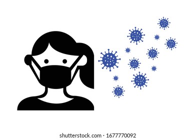 Protection from corona virus icon vector illustration,infection of corona virus icon
