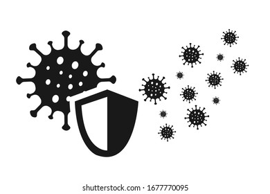 Protection from corona virus icon vector illustration,infection of corona virus icon