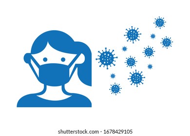 Protection from corona virus icon vector illustration,infection of corona virus icon