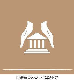 protection and courthouse icon