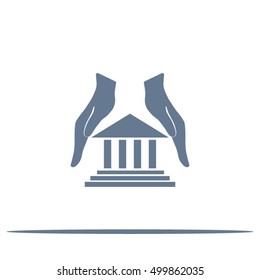 protection and courthouse icon