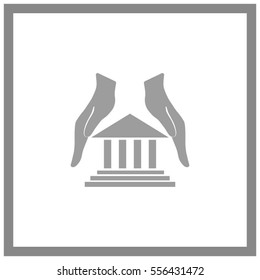 protection and courthouse icon