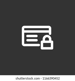 Protection credit card vector icon