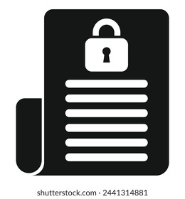 Protection data icon simple vector. Legal key process. Design access