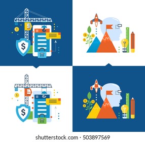 Protection and data security, protection of personal information, development and monetization of applications, the creative process and start up, investment and growth. Light and dark background.