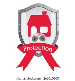 Protection design over white background, vector illustration