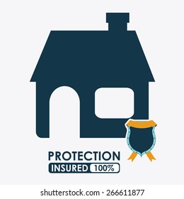 Protection design over white background, vector illustration