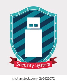 Protection design over white background, vector illustration