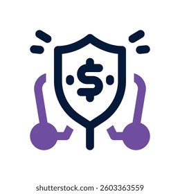 protection dual tone icon. Sleek and modern vector icon for websites, mobile apps, marketing materials, and corporate design. Fully scalable and ready to use.