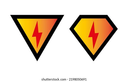 emblema de protección con el logotipo del tornillo relámpago vectorial