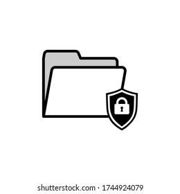 Protection file icon vector sign and symbols