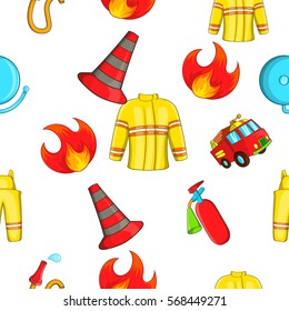 Protection from fire pattern. Cartoon illustration of protection from fire vector pattern for web