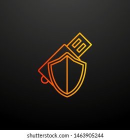 Protection flash card nolan icon. Elements of virus antivirus set. Simple icon for websites, web design, mobile app, info graphics