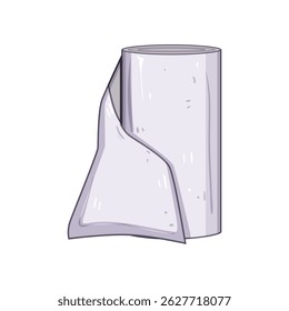 proteção gauze roll cartoon. respirável flexível, seguro não-cola, proteção de compressão adesiva gauze roll sinal. isolado símbolo ilustração vetor