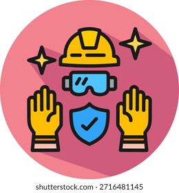 Protection Gear Icon isometric Vector Illustration