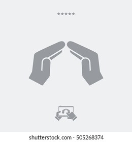 Protection gesture - Vector minimal icon