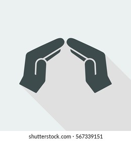 Protection gesture - Vector minimal icon