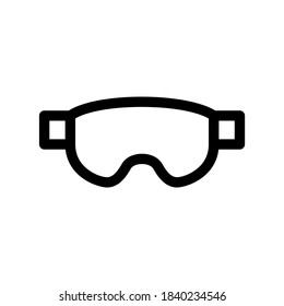 protection glasses icon or logo isolated sign symbol vector illustration - high quality black style vector icons
