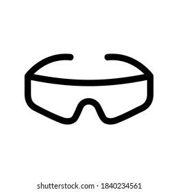 protection glasses icon or logo isolated sign symbol vector illustration - high quality black style vector icons
