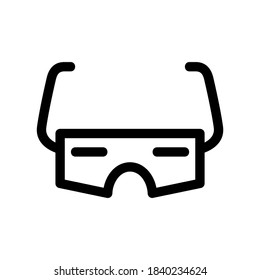 protection glasses icon or logo isolated sign symbol vector illustration - high quality black style vector icons
