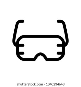 protection glasses icon or logo isolated sign symbol vector illustration - high quality black style vector icons
