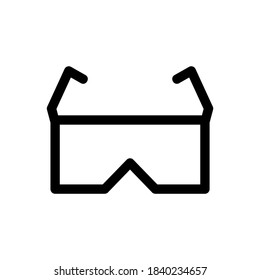 protection glasses icon or logo isolated sign symbol vector illustration - high quality black style vector icons
