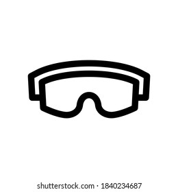 protection glasses icon or logo isolated sign symbol vector illustration - high quality black style vector icons
