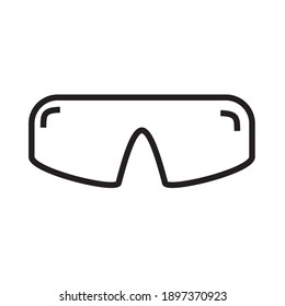 Protection glasses icon. Vector illustration of a protective eye. Coronavirus safety glasses symbol design