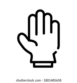protection glove line icon vector. protection glove sign. isolated contour symbol black illustration