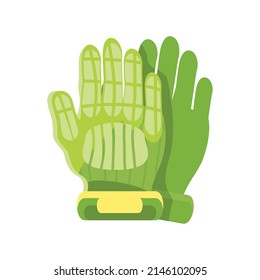 protection gloves icon flat isolated