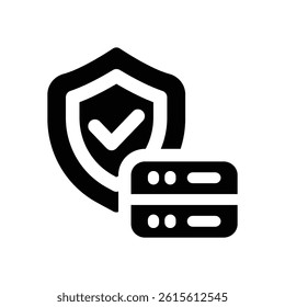 protection glyph icon. Strong and solid vector icon for websites, mobile interfaces, presentations, and visual branding. High quality and easy to edit.