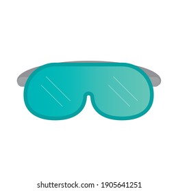 protection goggles construction and renovation tool icon, home repair concept vector illustration