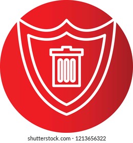 protection Gradient Circle Vector Icon