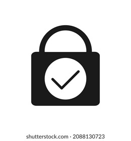 Protection guarantee flat design vector sign