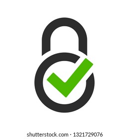 Protection guarantee vector logo isolated on white background