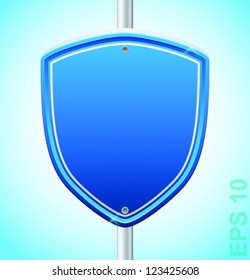 Protection guard shield. Vector sign