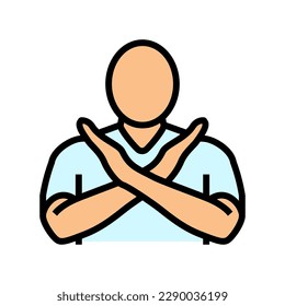 protection hand color icon vector. protection hand sign. isolated symbol illustration