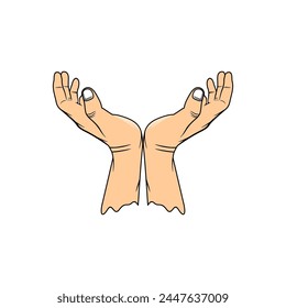 Schutz Handgesten Vektorillustration