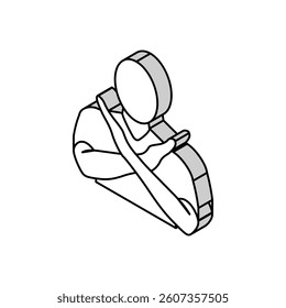 protection hand isometric icon vector. protection hand sign. isolated symbol illustration