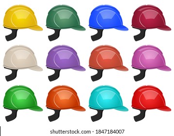 Protection helmet for construction vector design illustration isolated on white background