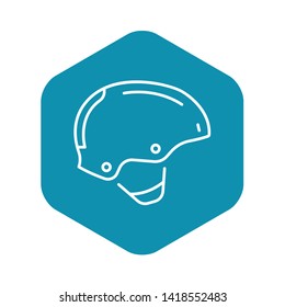 Protection helmet icon. Outline protection helmet vector icon for web design isolated on white background
