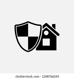Protection and home insurance icon. Protection and home insurance concept symbol design. Stock - Vector illustration can be used for web
