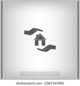 protection and home insurance web icon. vector design