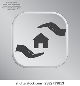 protection and home insurance web icon. vector design