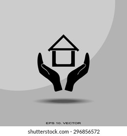 protection and home insurance web icon